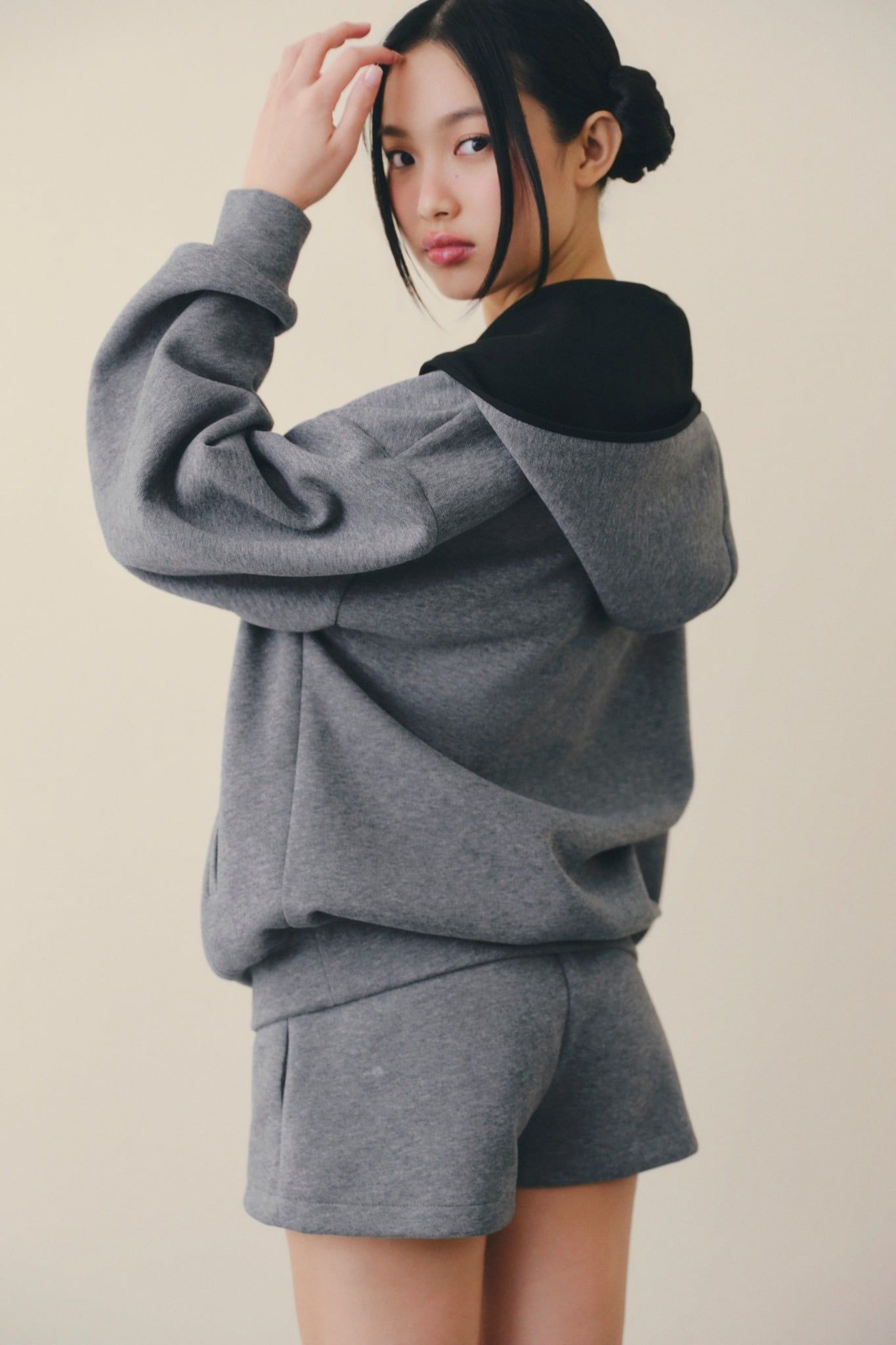 Charcoal Hooded Knit Set