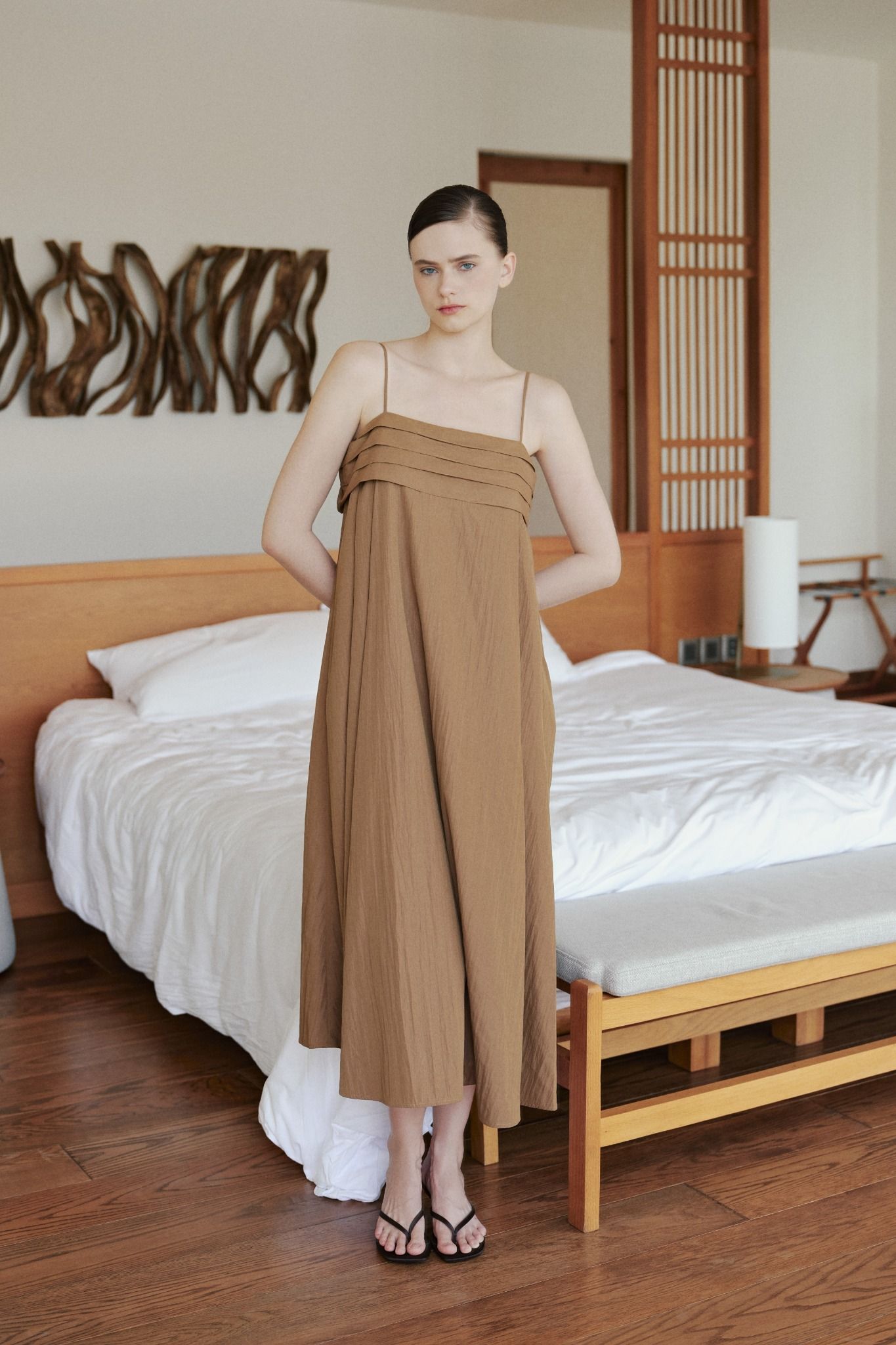 Venia Dress in Brown