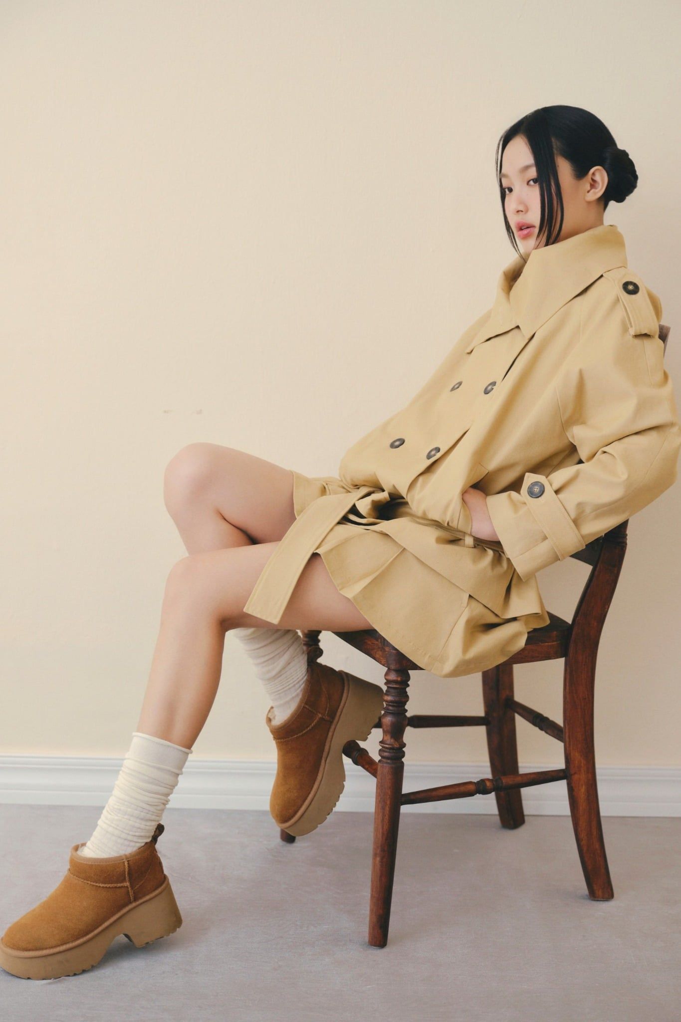 Chân Váy Beige Kate Mini Skirt