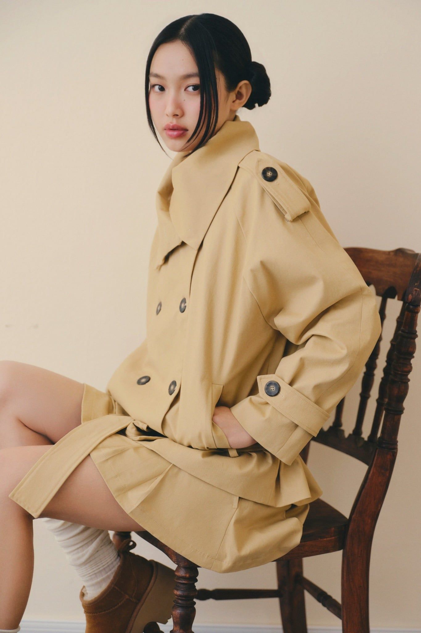 Chân Váy Beige Kate Mini Skirt