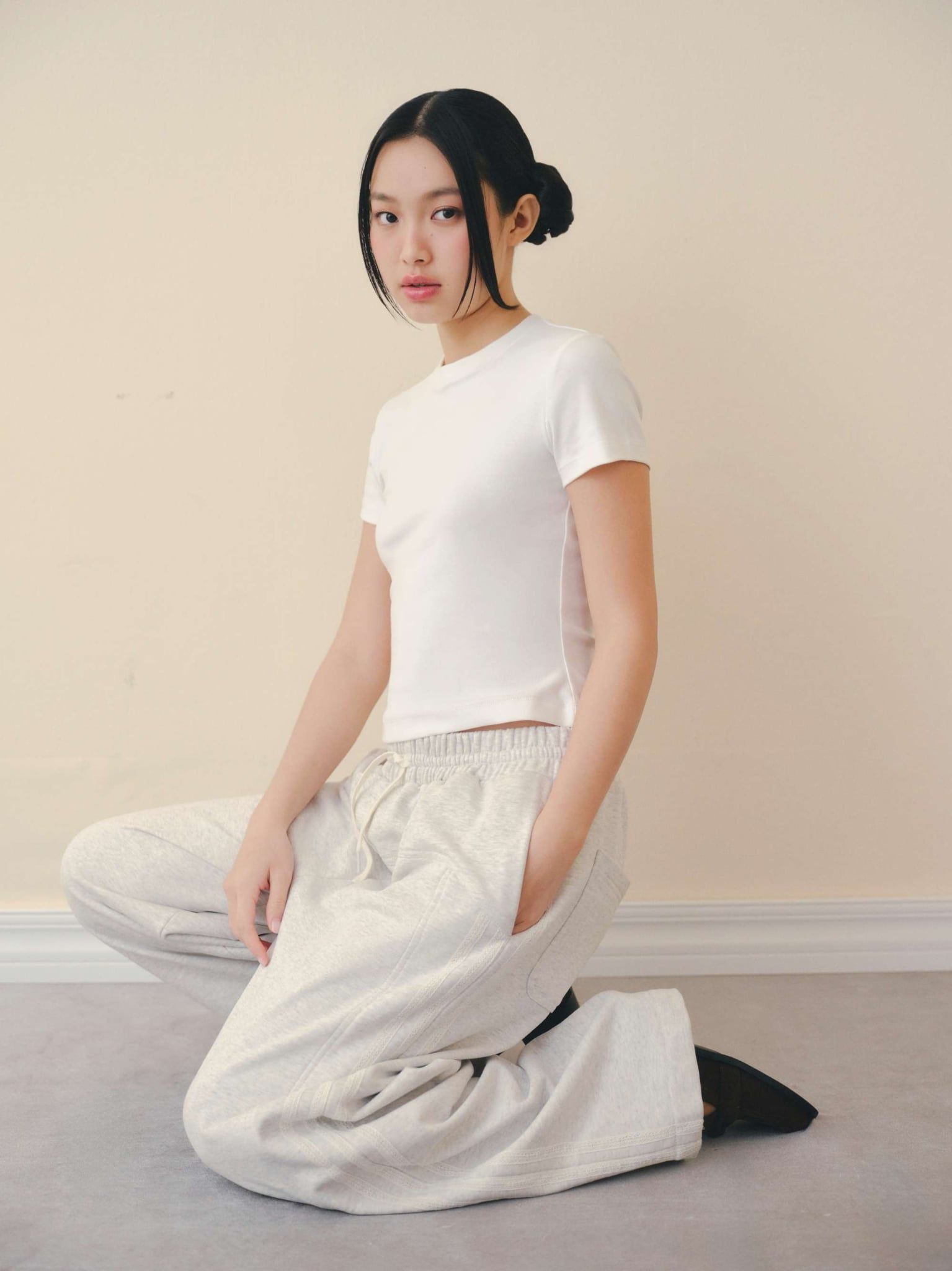 Áo thun babytee trơn chiết eo nhiều màu