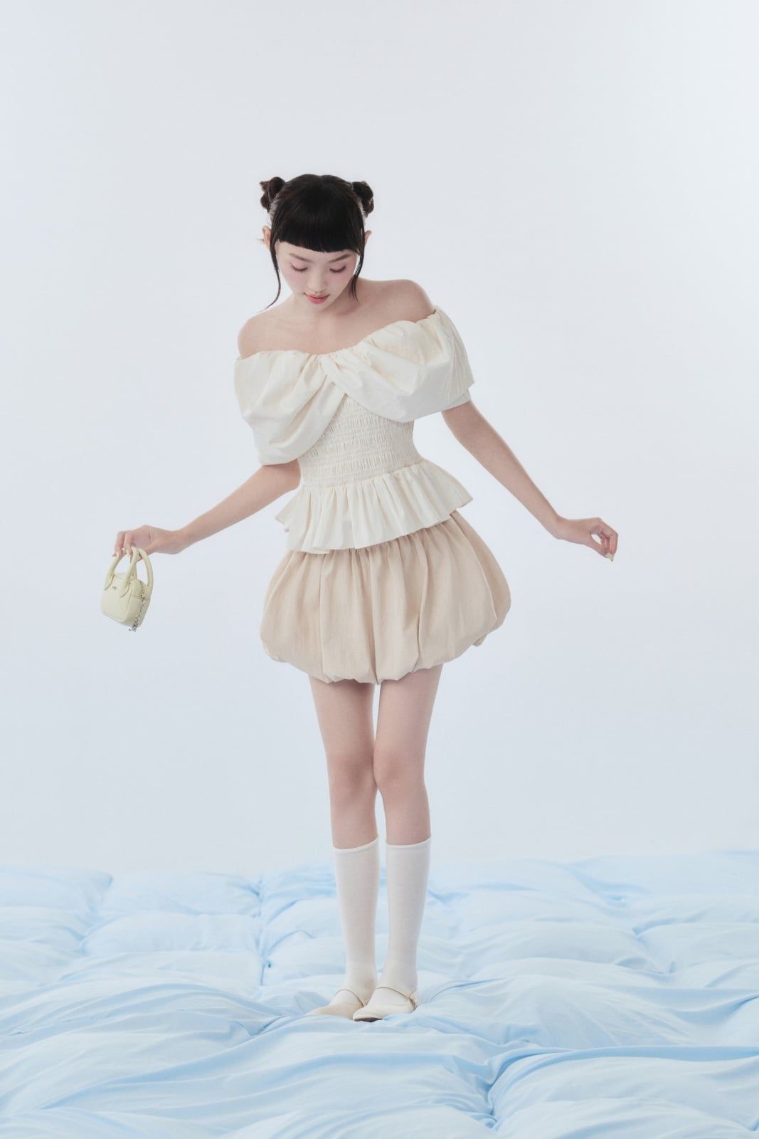 Chân váy Beige Kate Puff Mini Skirt
