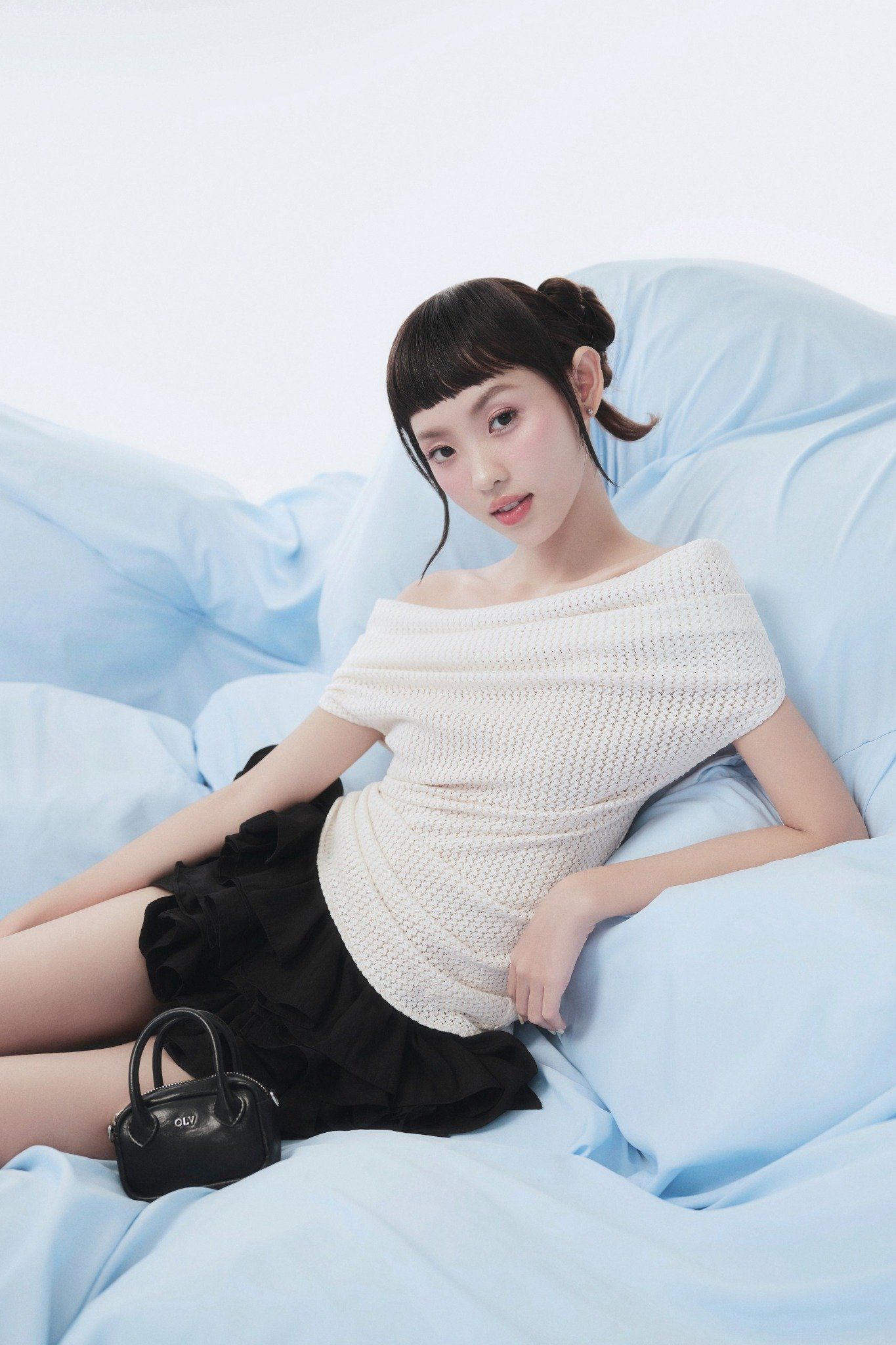 Chân váy Black Parachute Mini Tiered Ruffled Skirt