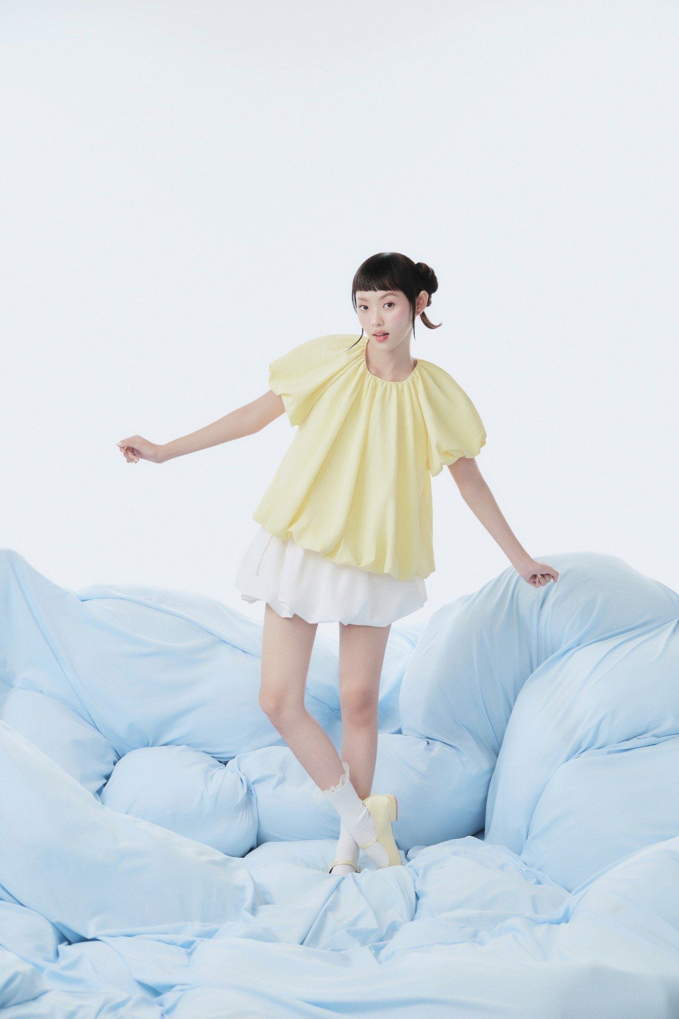 Áo Cotton Puff Short Sleeve Top nhiều màu