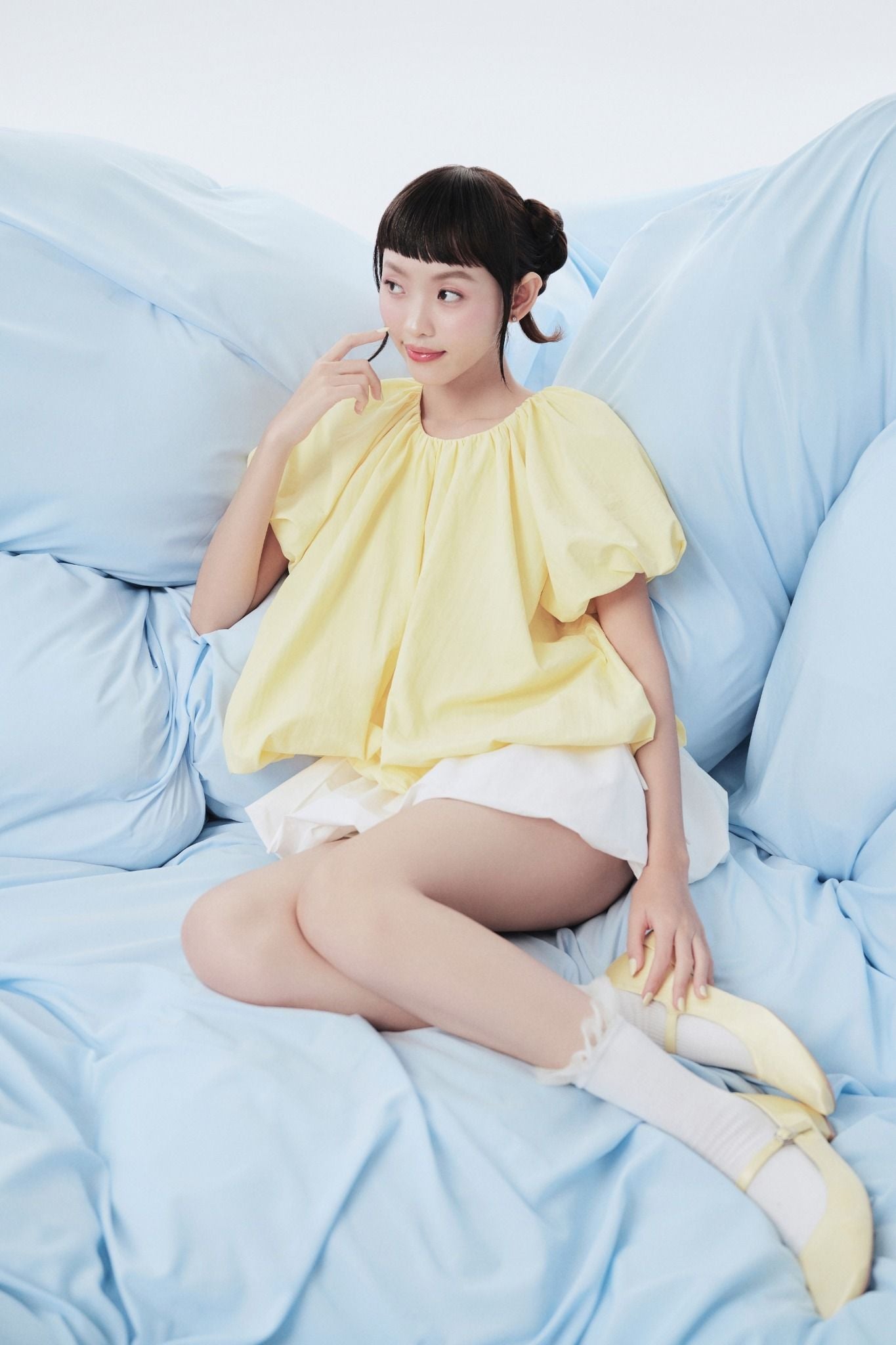 Áo Cotton Puff Short Sleeve Top nhiều màu