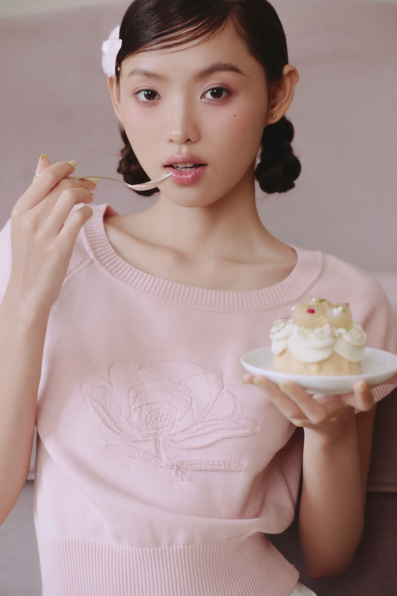 Áo Peony Round Neck Knit Top nhiều màu