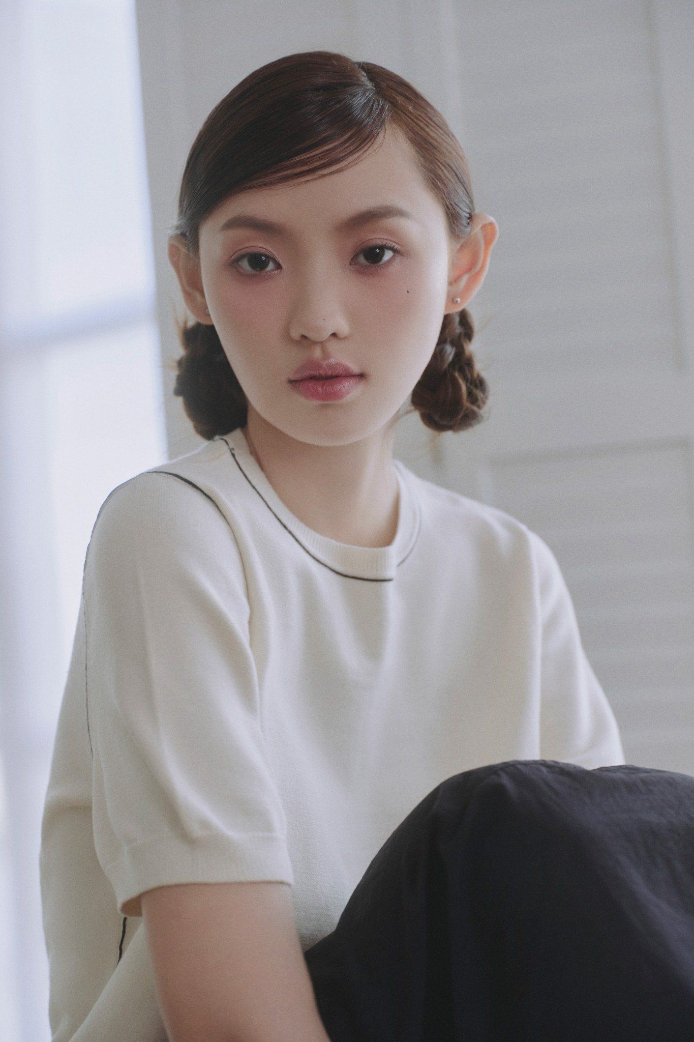 Áo Line Round Neck Knit Top nhiều màu