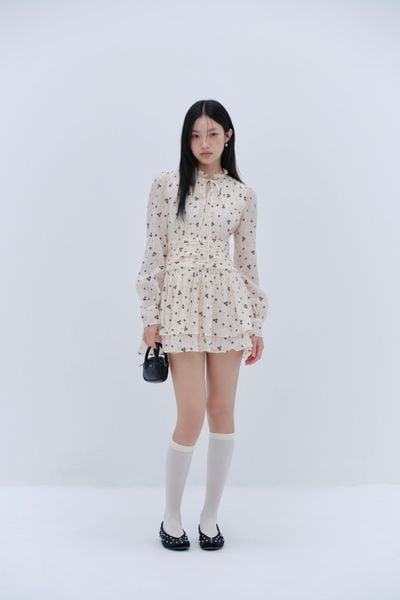  Váy chiết eo tay dài Serafina Fleur Dress nhiều màu 