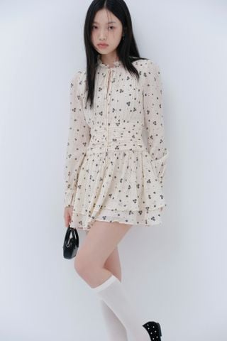 Váy chiết eo tay dài Serafina Fleur Dress nhiều màu