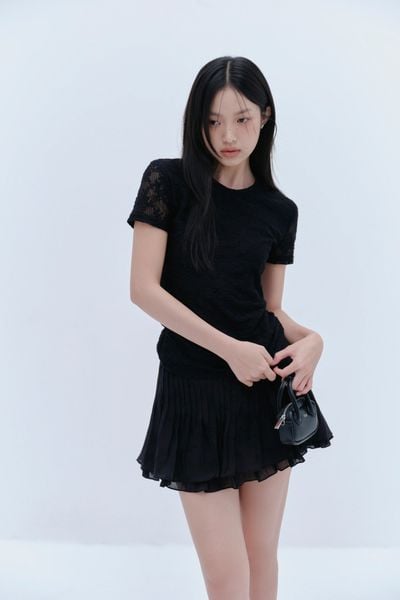  Áo Fleur Lace Short Sleeve Top nhiều màu 