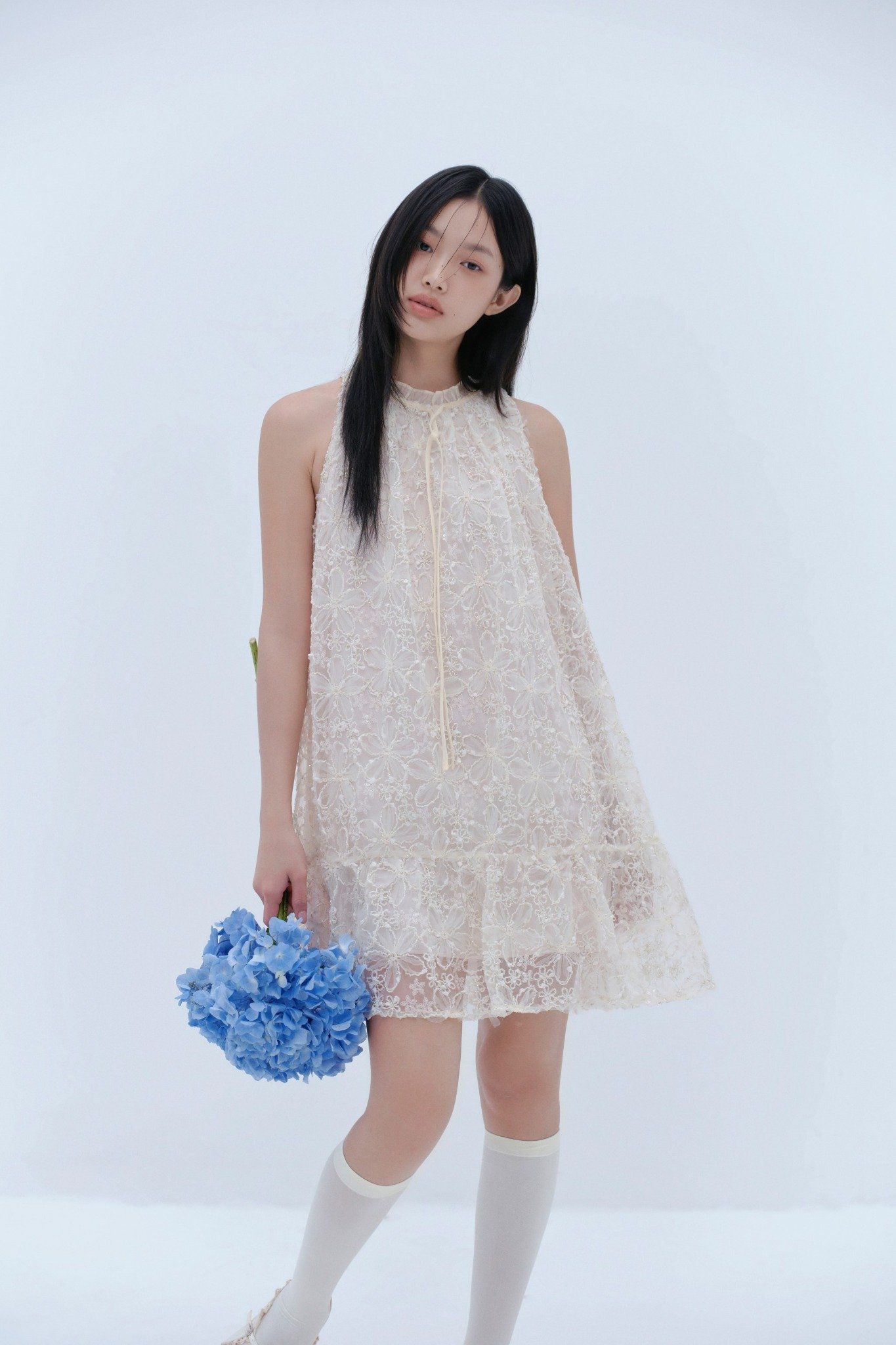 Demille Fleur Dress in Cream