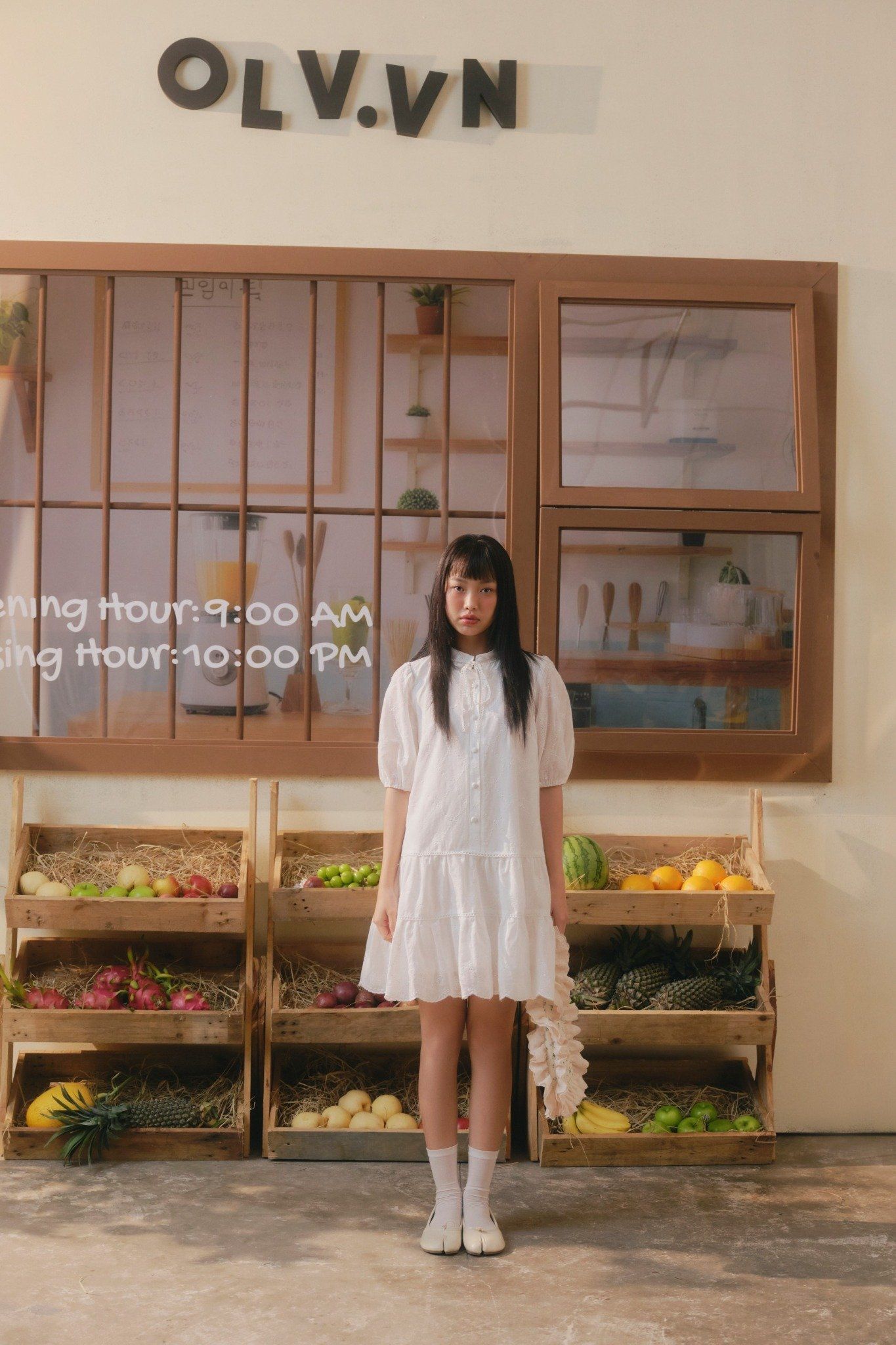 White Puff Sleeve Layered Babydoll Dress