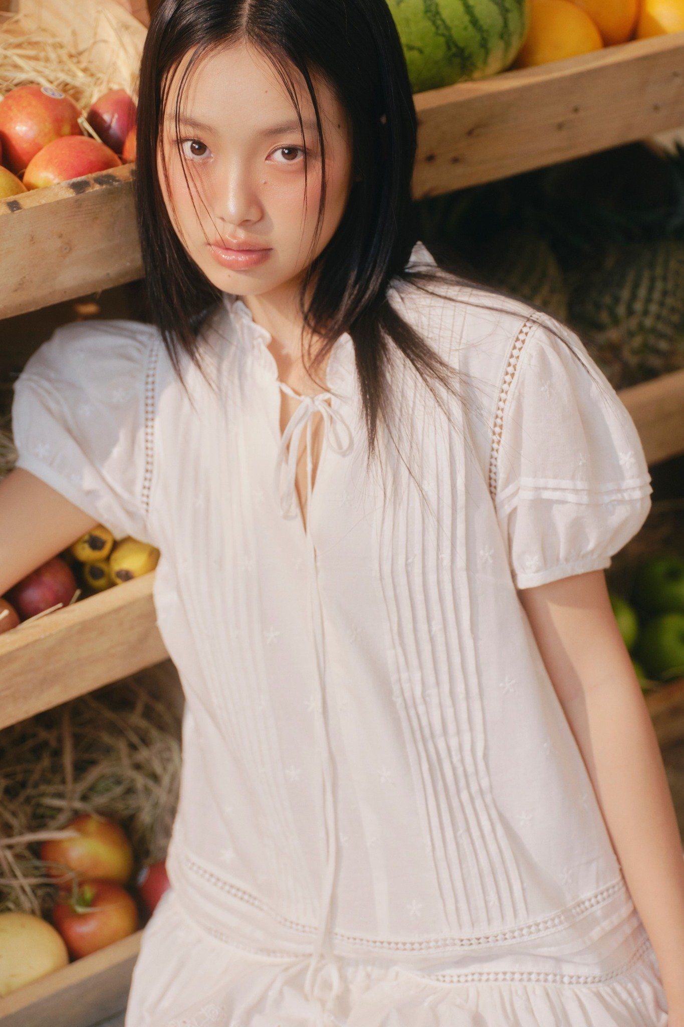 White Ruffled Babydoll Dress