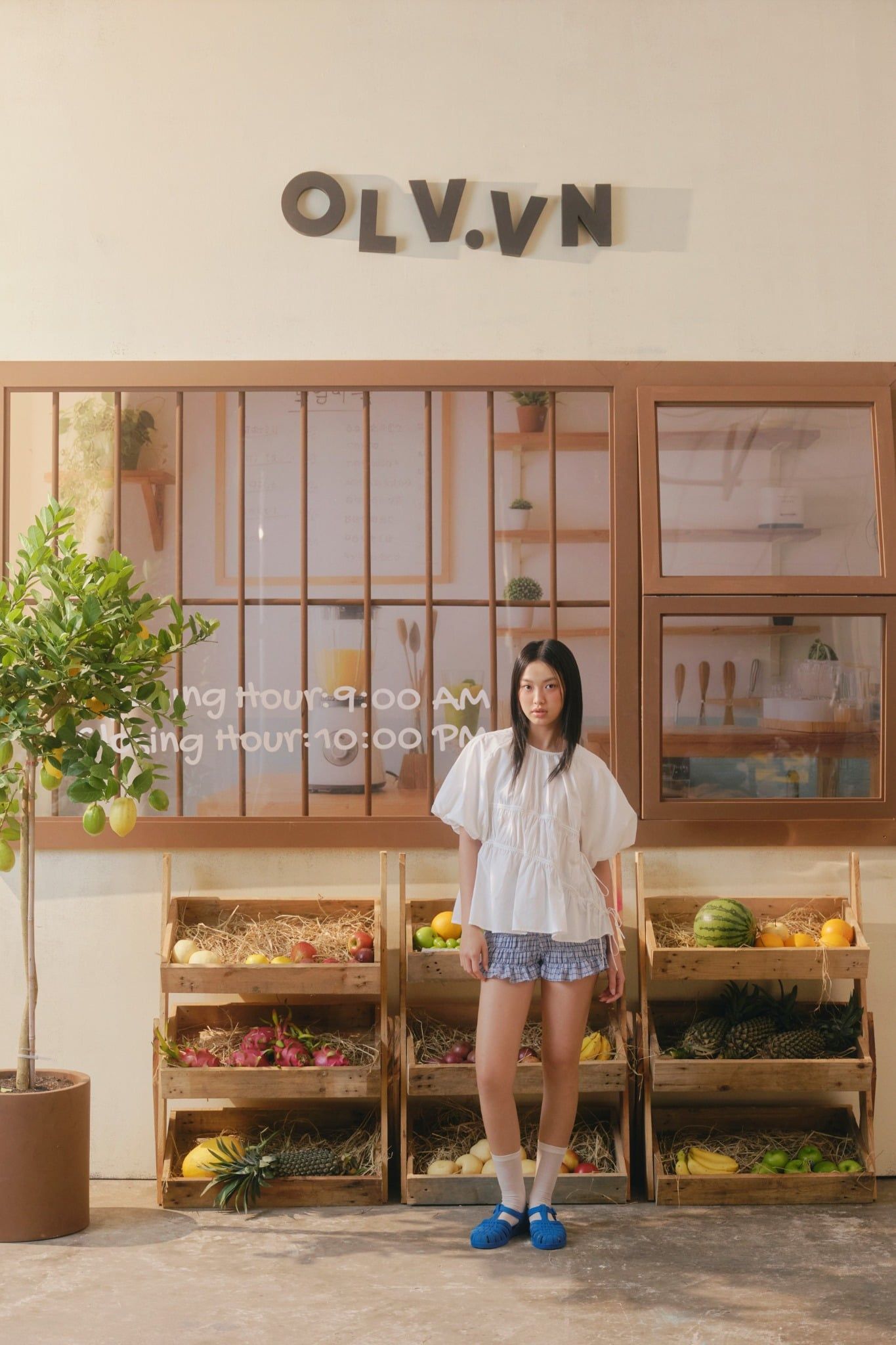 Áo Babydoll Puff Sleeve Shirt nhiều màu