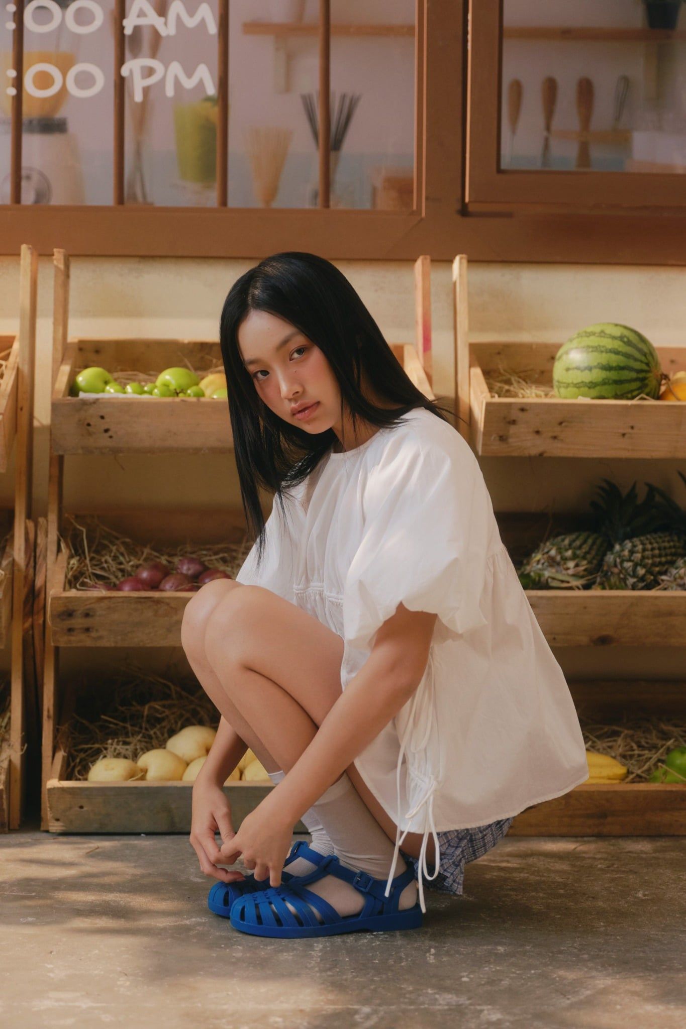 Áo Babydoll Puff Sleeve Shirt nhiều màu