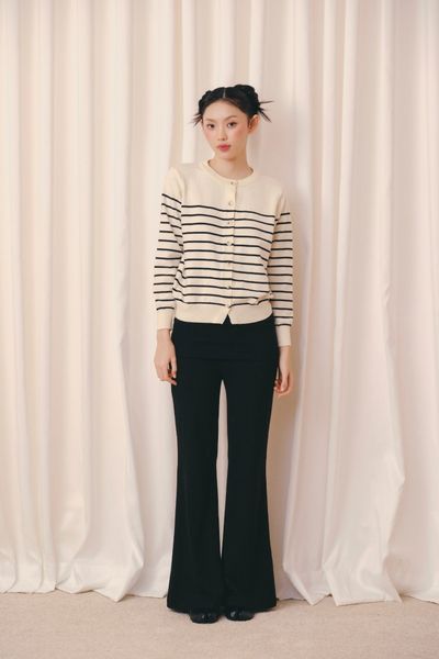  Quần ống loe Black High Waist Flared Pants 