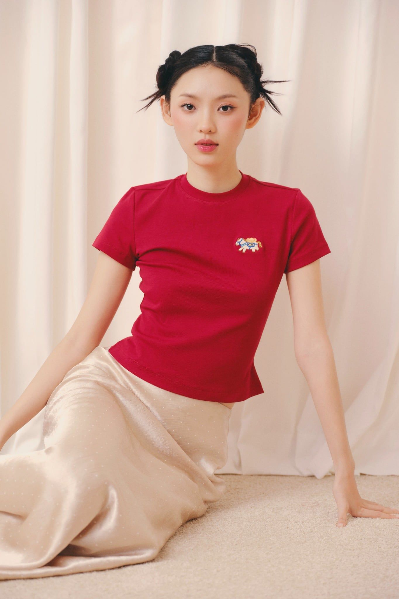 Áo thun Cotton Horse Embro Babytee