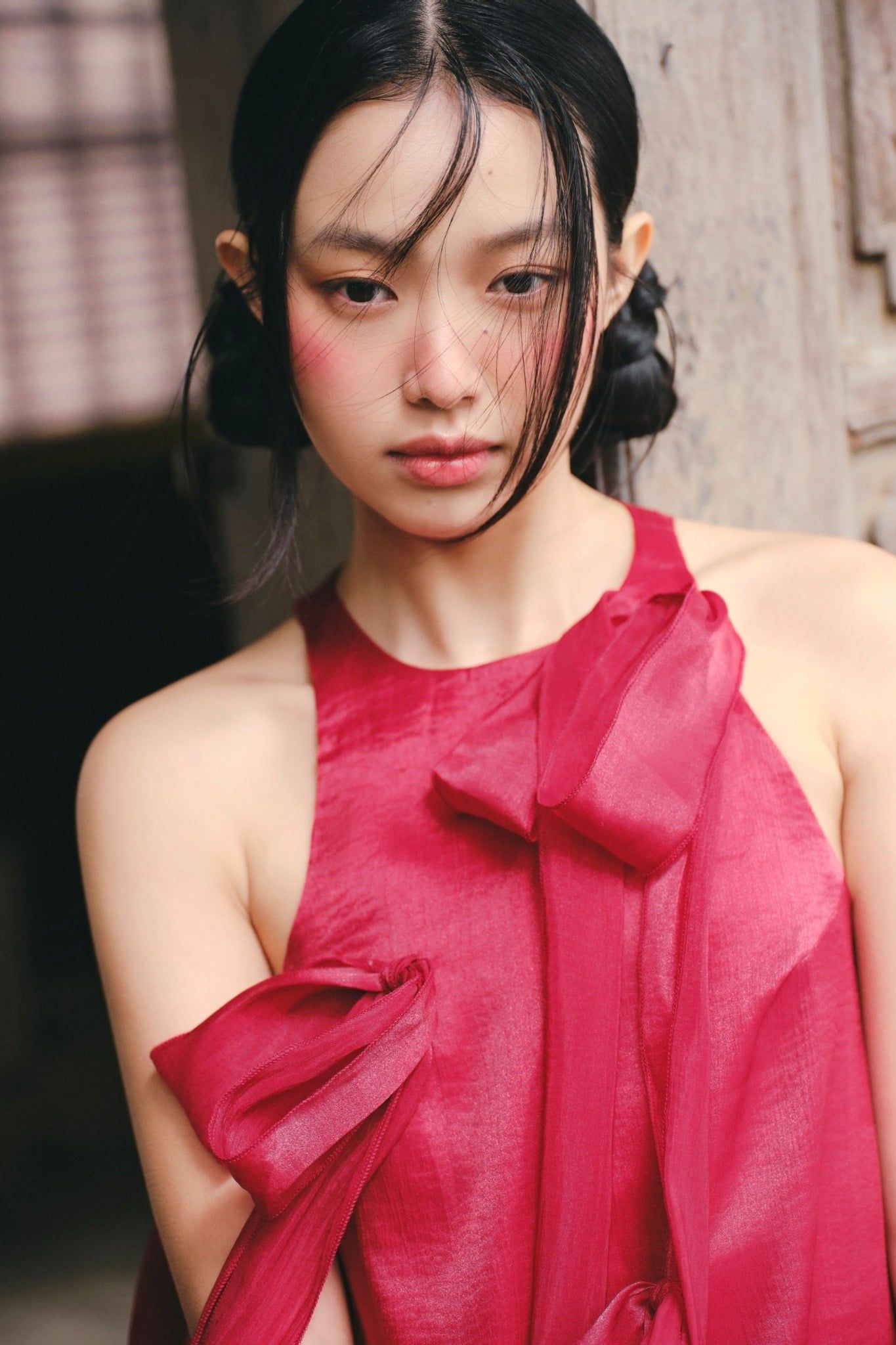 Đầm cổ yếm phối nơ Chiffon Halter Maxi Dress nhiều màu