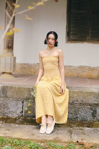 Đầm cúp ngực bo chun Striped Cup Maxi Dress nhiều màu