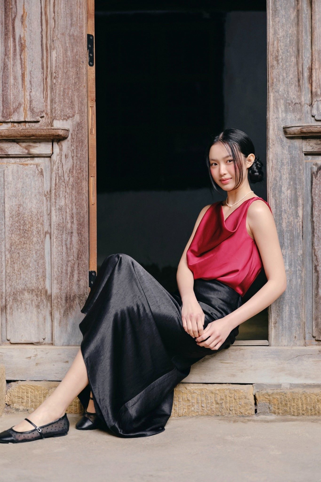 Chân váy lụa Satin Long Skirt nhiều màu