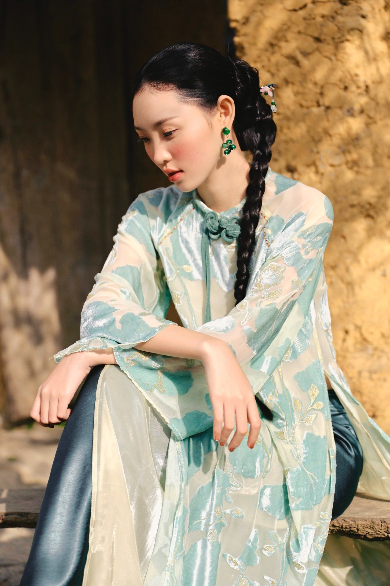 Áo Dài Mặc Lam (Không kèm quần)