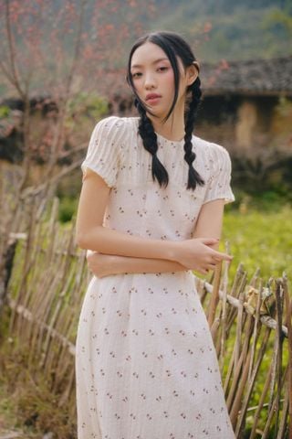 Váy hoa chiết eo Cheney Fleur Dress