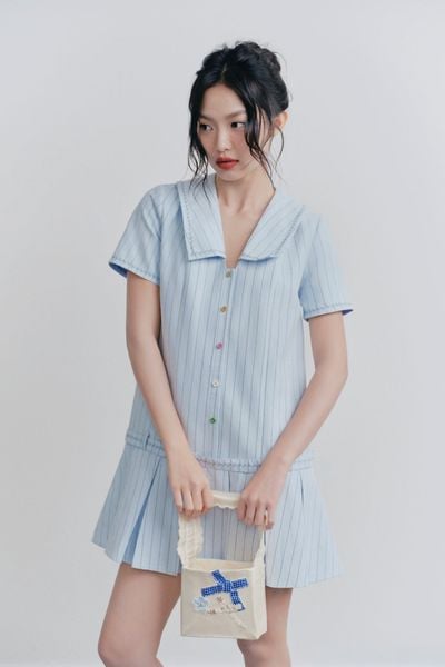  Blue Babydoll Sailor Dress 