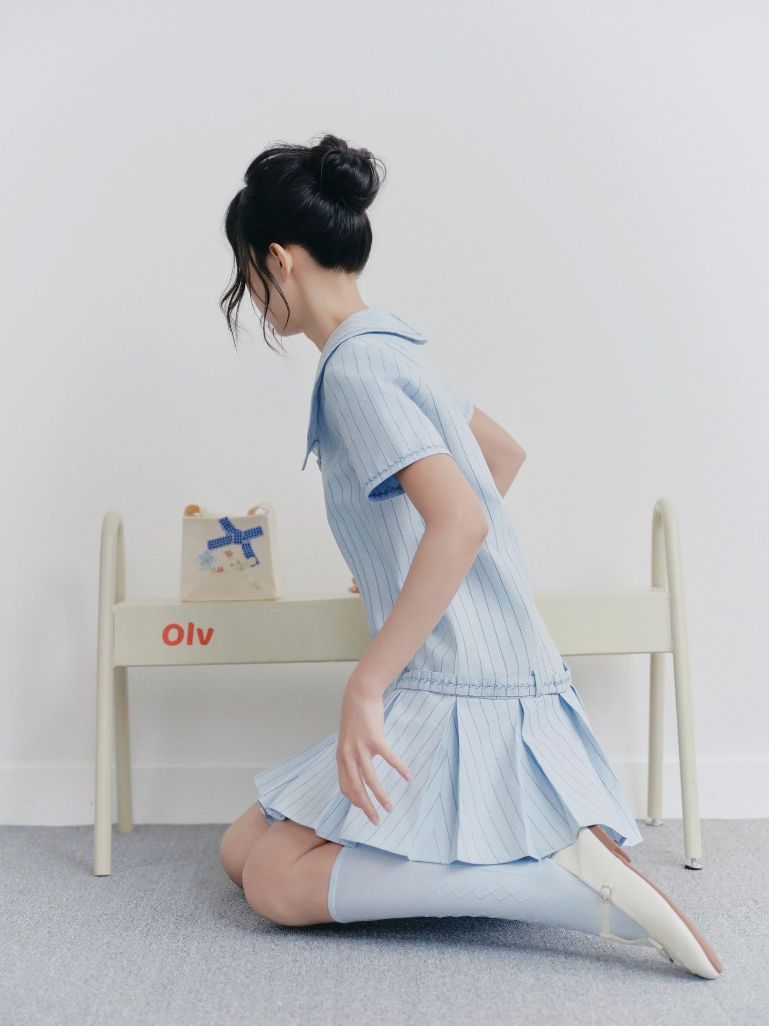 Blue Babydoll Sailor Dress