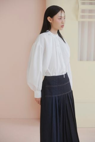 Chân váy Navy Pleated Maxi Skirt