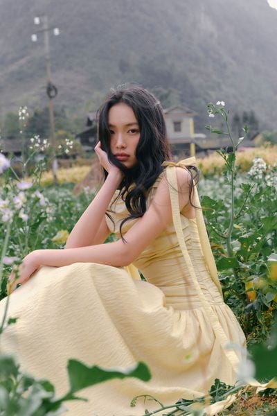  Váy maxi Butter Ruched Tie Maxi Dress 