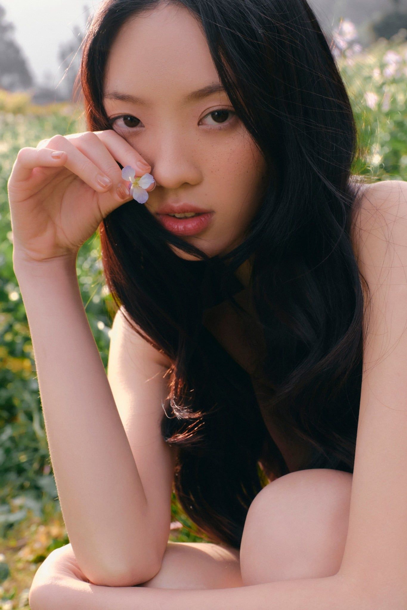 Váy maxi dáng yếm Brown Sheer Ruffle High Low Maxi Dress