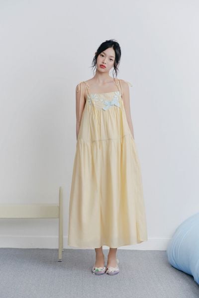  Butter Maxi Embro Dress 