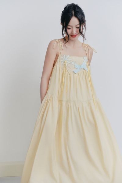 Butter Maxi Embro Dress 