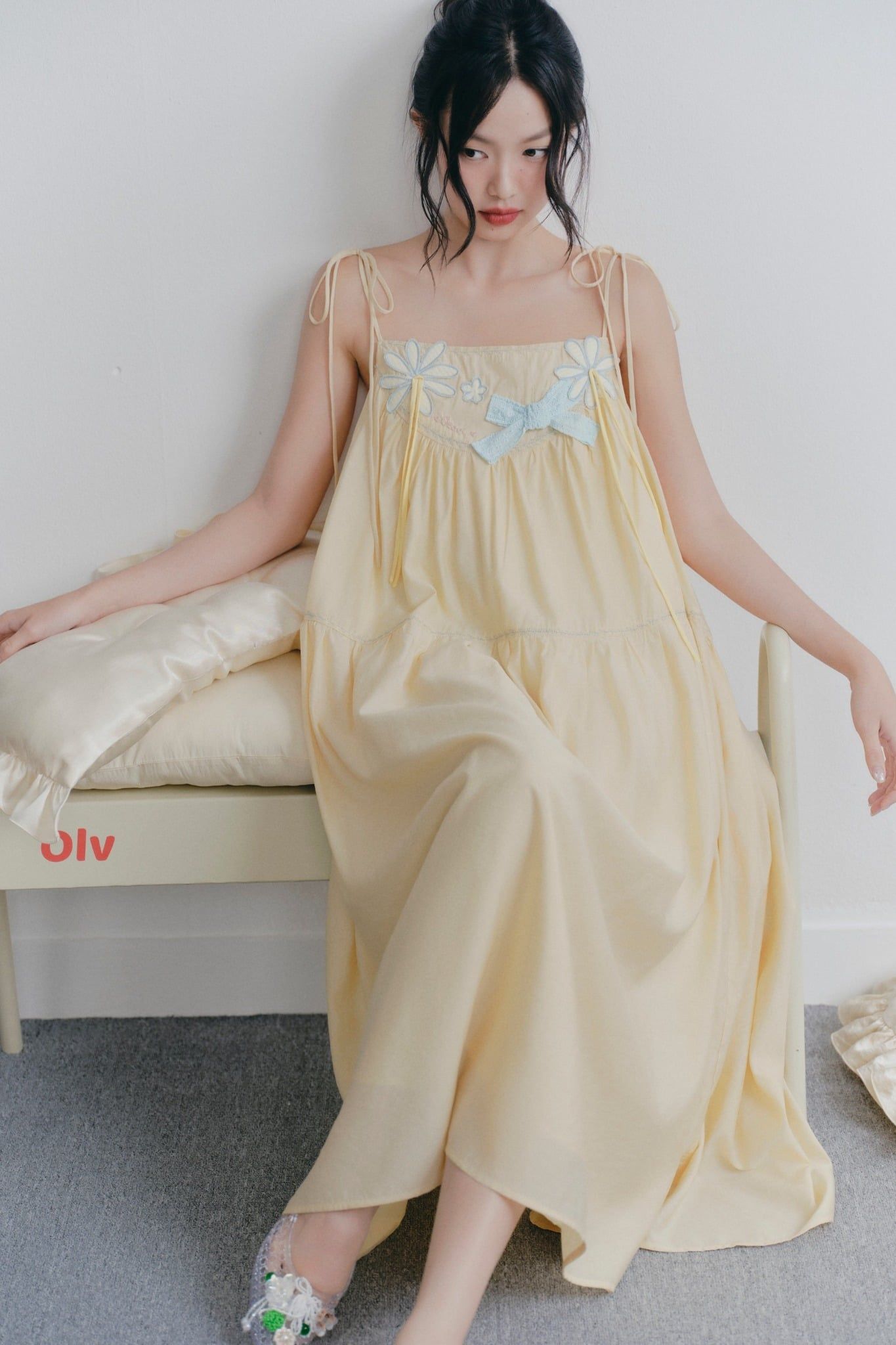 Butter Maxi Embro Dress