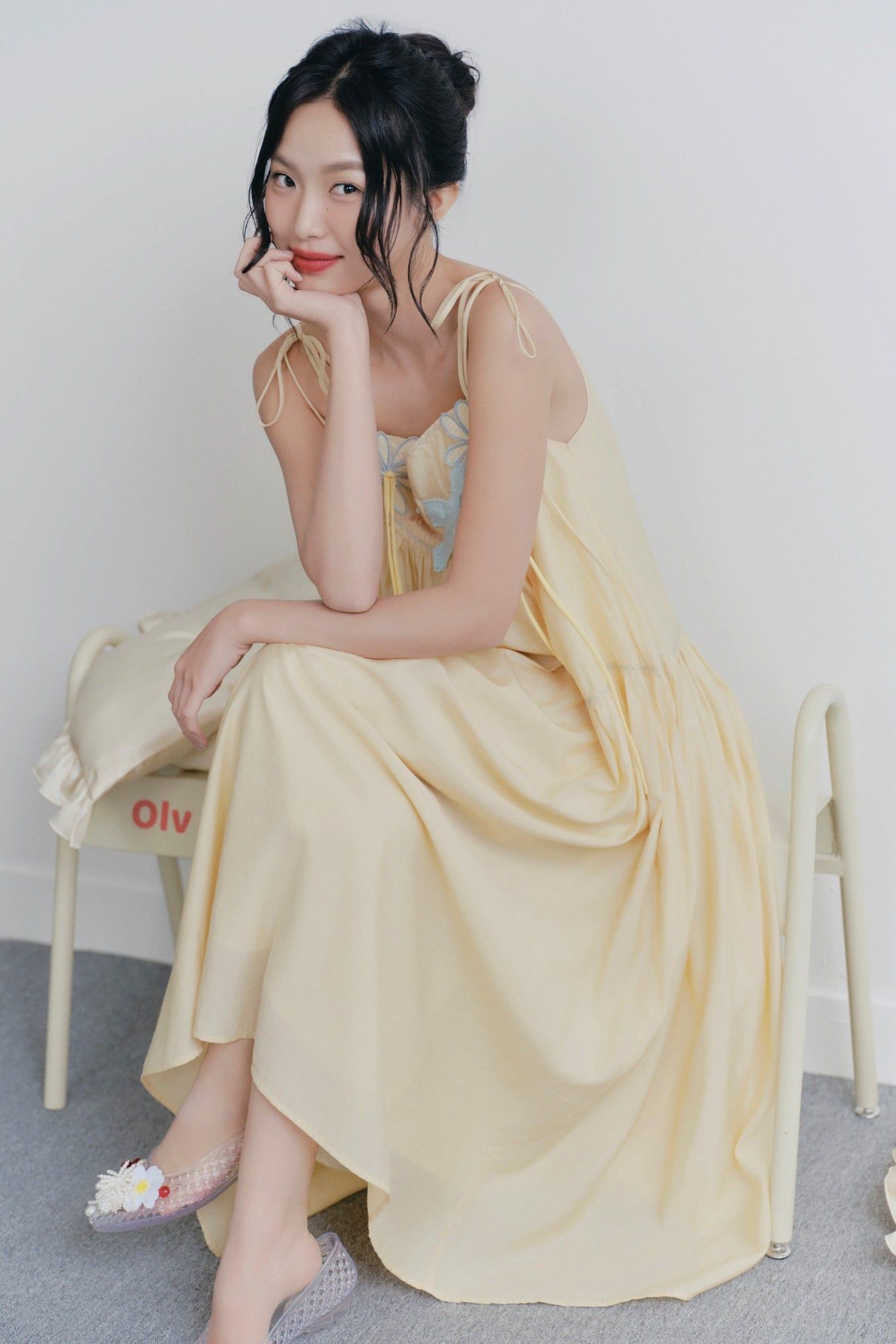 Butter Maxi Embro Dress