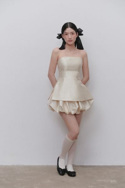  Áo cúp ngực Tafta Peplum Tube Top nhiều màu 