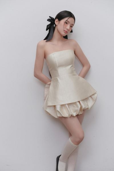  Áo cúp ngực Tafta Peplum Tube Top nhiều màu 