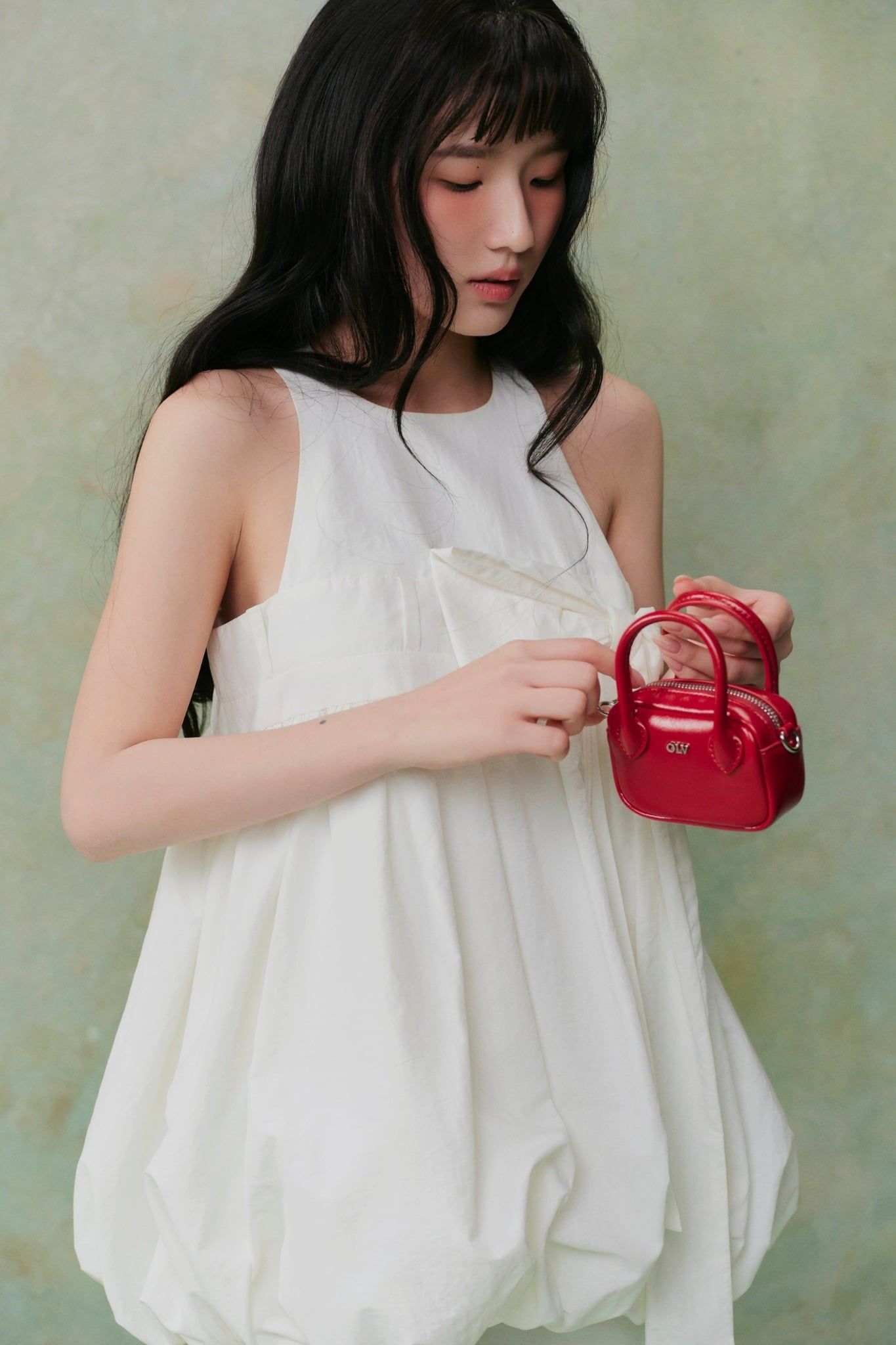 White Bow Babydoll Set