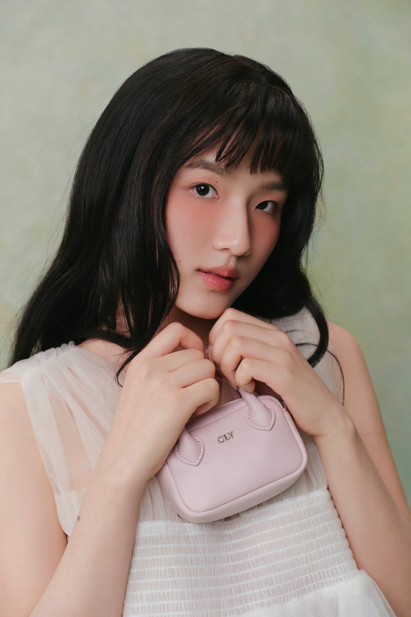 Áo Ivory Mesh Smocked Layered Top