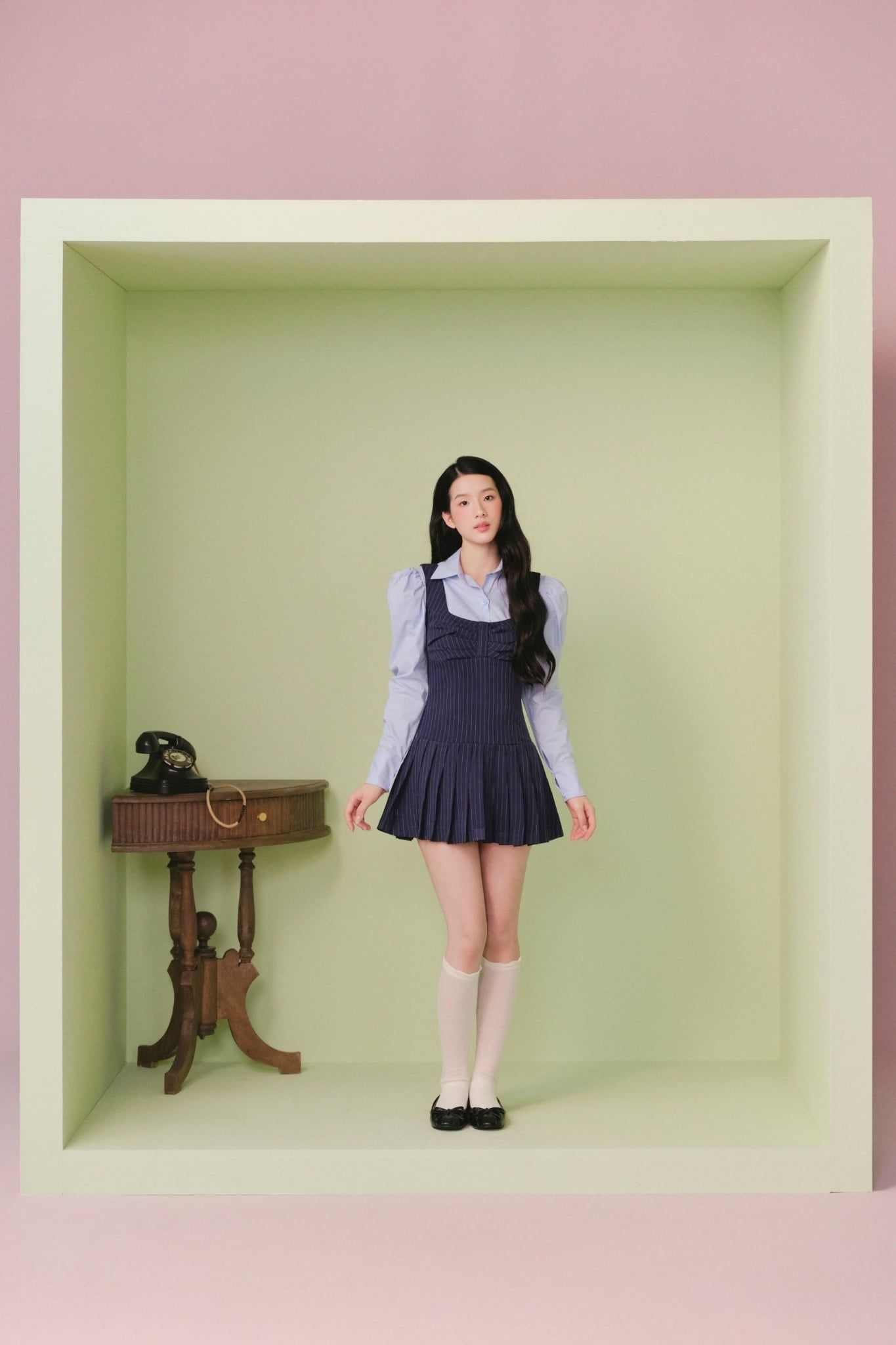 Áo sơ mi Blue Cotton Buttoned Shirt