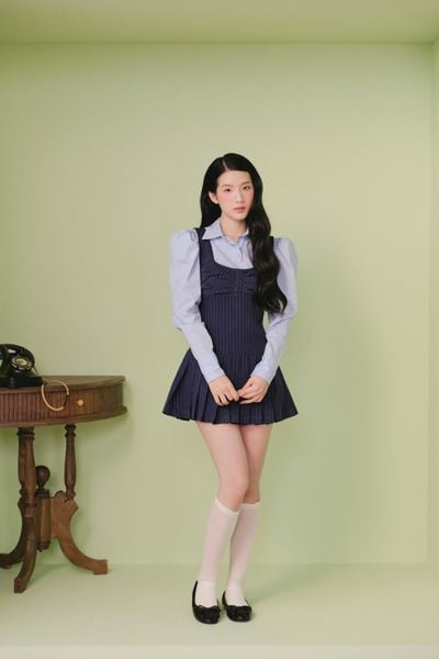  Áo sơ mi Blue Cotton Buttoned Shirt 