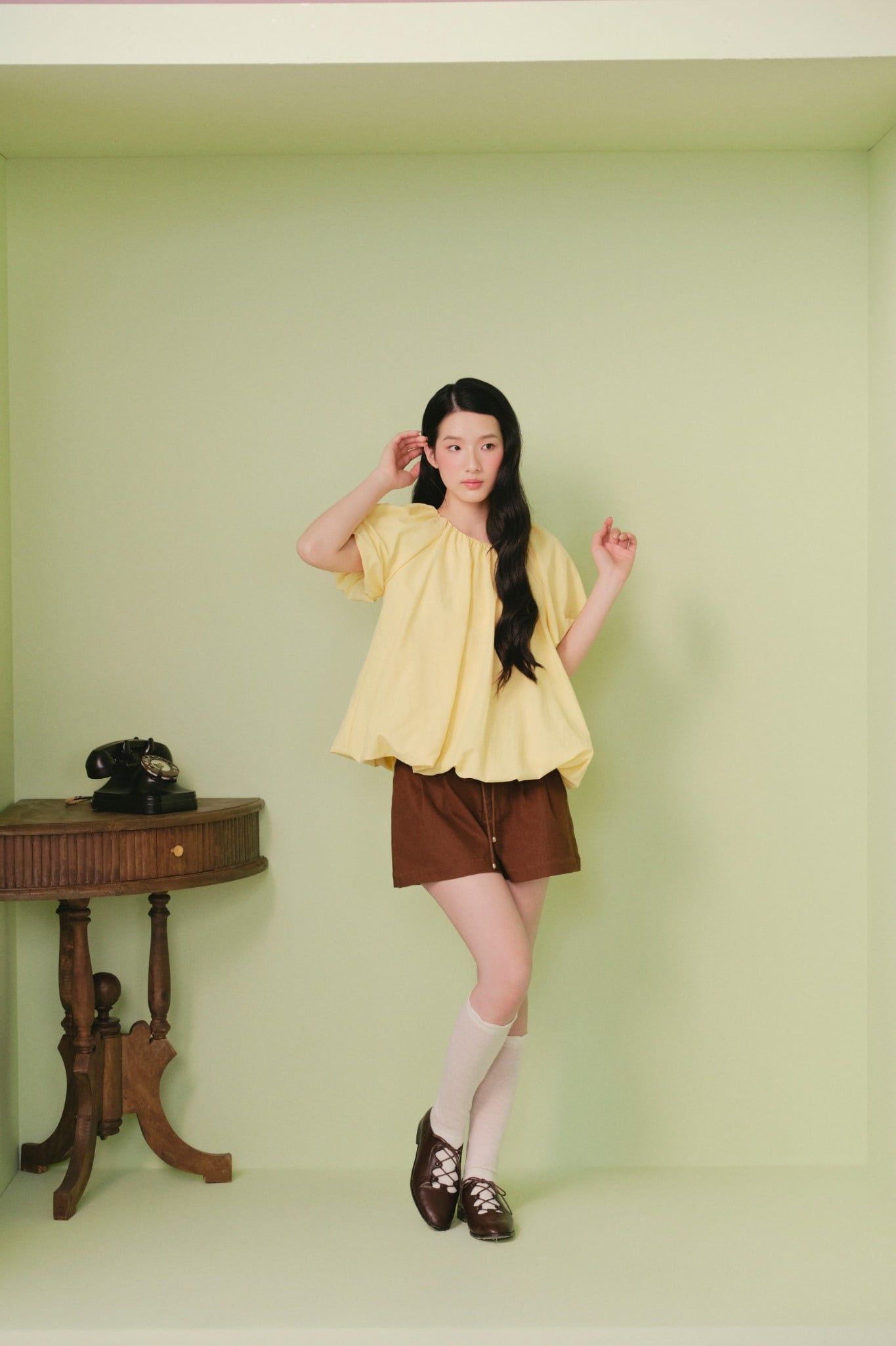 Áo Cotton Puff Short Sleeve Top nhiều màu