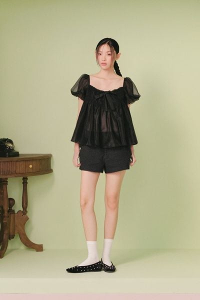  Quần shorts chấm bi Black Polka Dot 