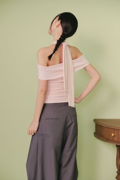  Áo kiểu yếm Blush Cotton Cut Out Top 