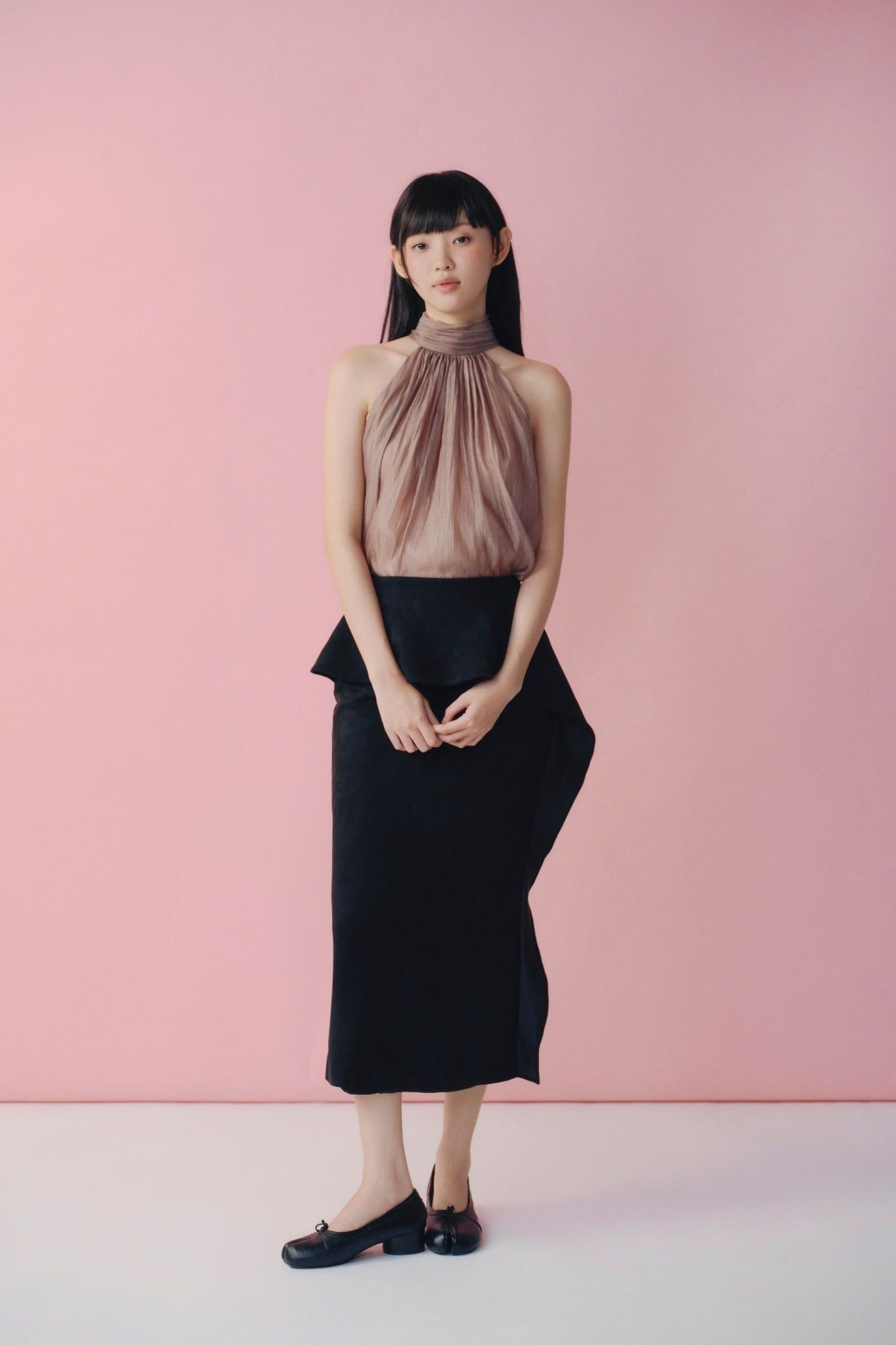 Chân váy Black Layered Midi Skirt
