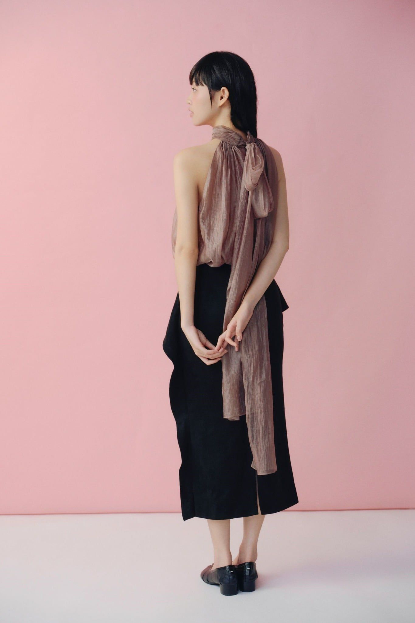 Chân váy Black Layered Midi Skirt