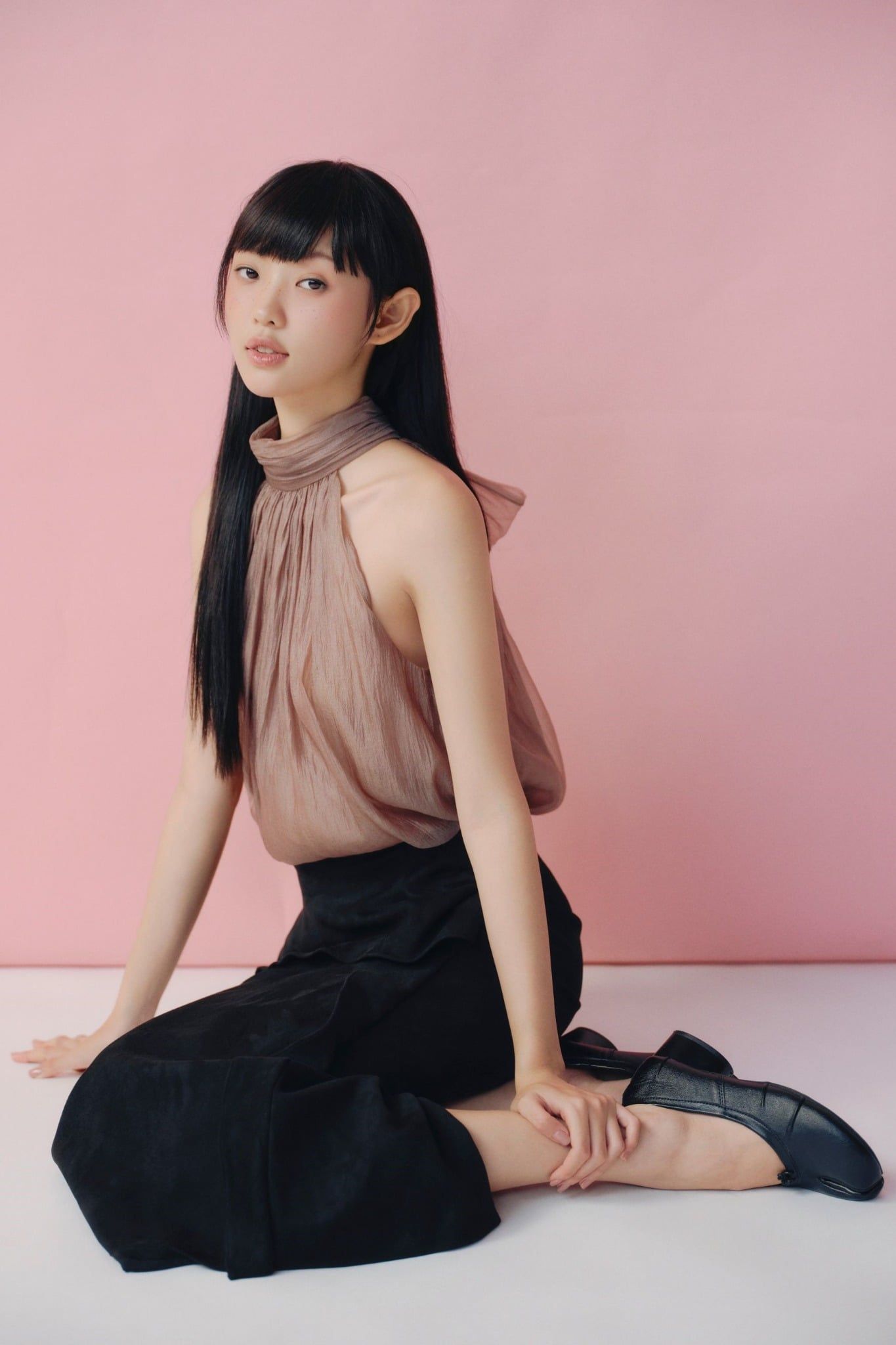 Chân váy Black Layered Midi Skirt