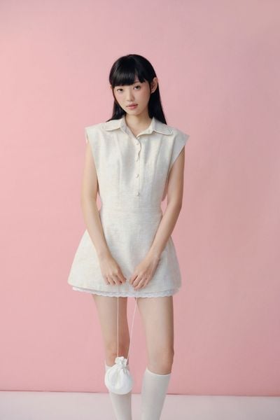  Váy cánh dơi Ivory A Line Mini Dress 