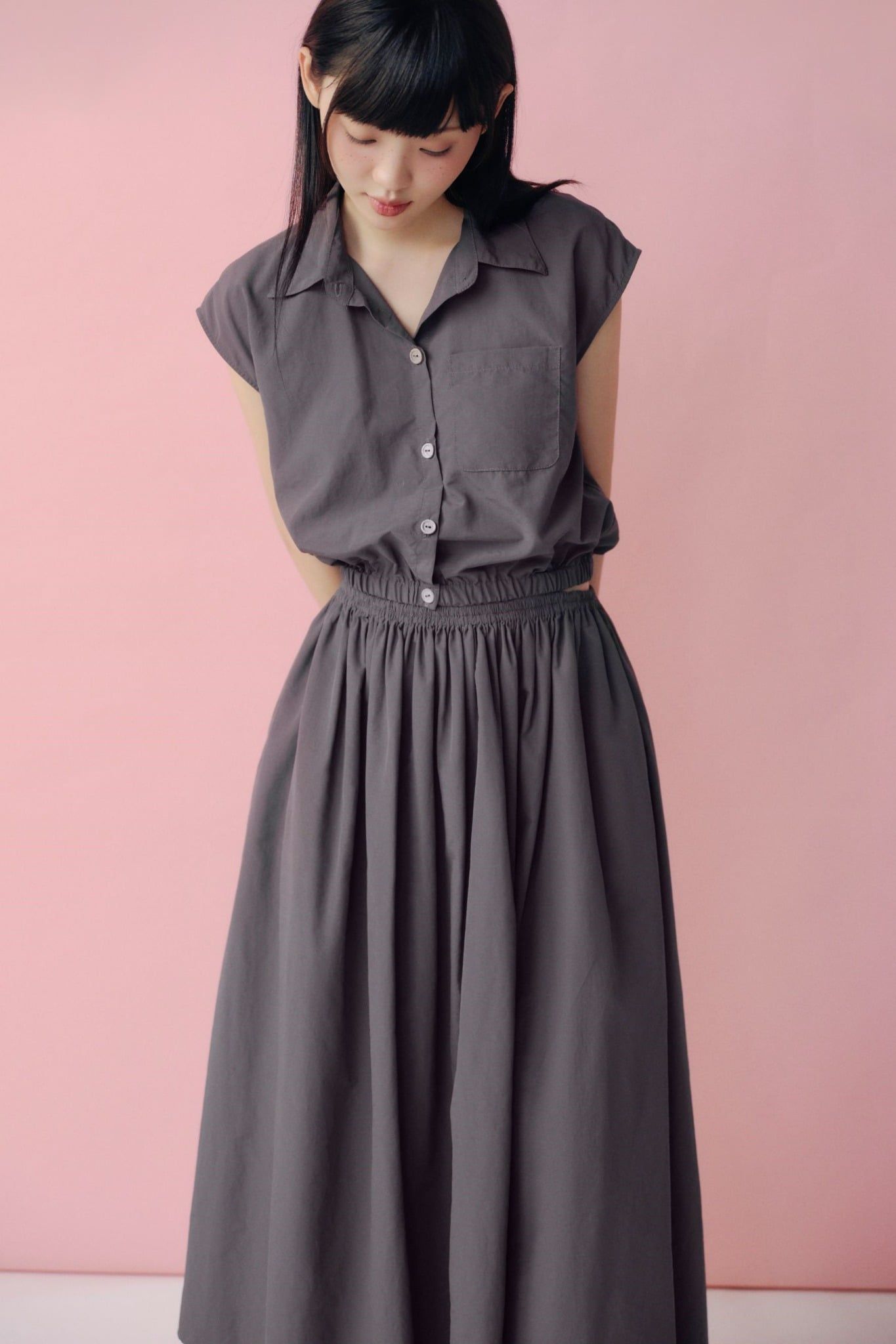 Set áo và chân váy Parachute Batwing Midi Set nhiều màu