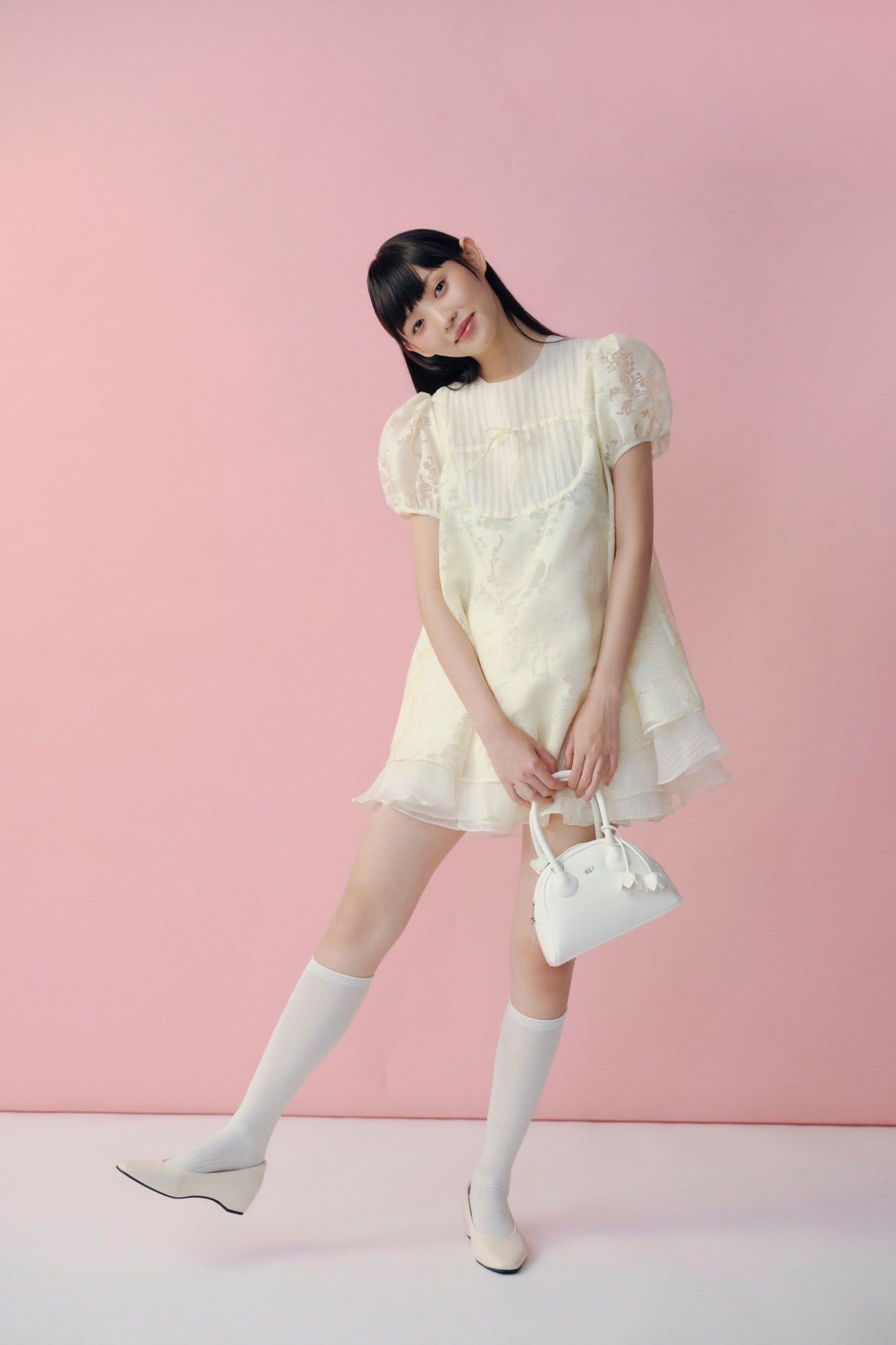 Váy babydoll Butter Fleur Puff Sleeve Layered Mini Dress